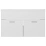 Sink Cabinet with Built-in Basin White and Sonoma Oak Chipboard Image 8