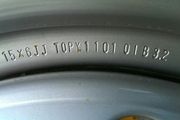 15" 4 stud steel rim mitsubishi lancer maybe honda nissan etc 15x6jj(only 1)