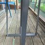 table high gloss 60cm x 60cm metal legs frame Image 4
