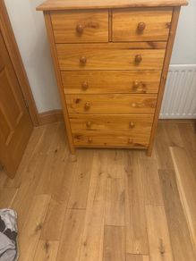 pine drawer unit