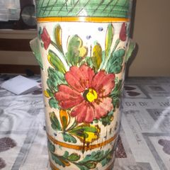 Large Majolica style or Japanese Ceramic Umbrella Stand
