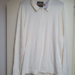 Hollister textured polo Jumper