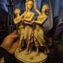Vintage Alabaster 3 Graces Goddesses from Sandro Botticelli's Painting Primavera Image 5