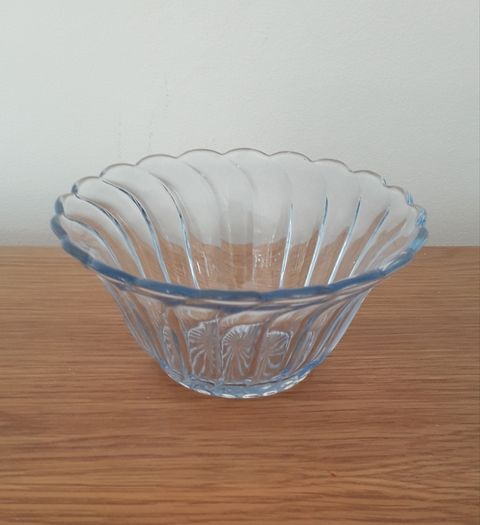 Art deco - Small - Pale Blue Glass Dish