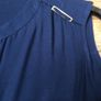 Navy Sleeveless Blouse Image 2