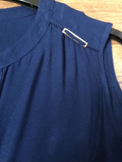 Navy Sleeveless Blouse
