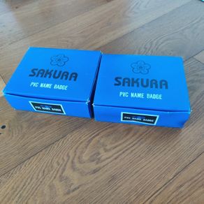 Sakura PVC Name Badges Dual Pin Clip. 2 Boxes Available. 8e each or two for 13e
