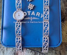 Rotary Sterling Silver Watch Set