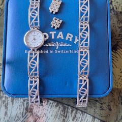 Rotary Sterling Silver Watch Set