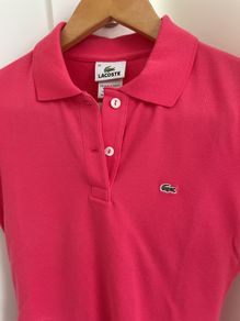 Lacoste ladies pink polo Size 38