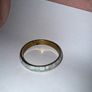 Mother of Pearl Brass Bangle Bracelet MOP Panel Boho Image 6