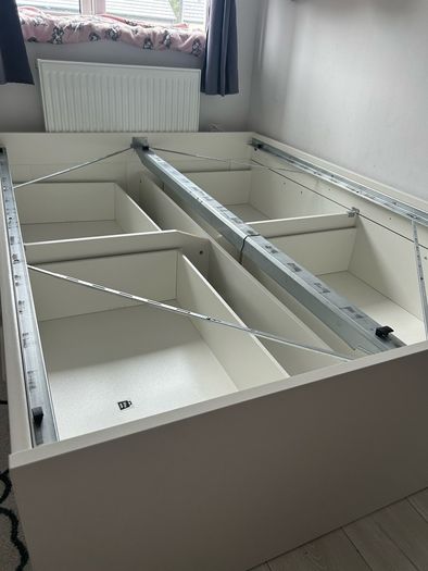 IKEA BRIMNES Double bed frame with storage white