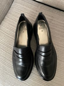 Next Black Leather Chunky Sole Loafers - Size 40 - New