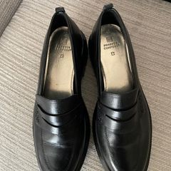 Next Black Leather Chunky Sole Loafers - Size 40 - New