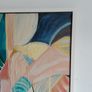 85cm Large Original Abstract Painting Framed Original Painting Retro Eclectic Boho Eclectic Vintage Art Nouveau Miama Beach Style Image 8