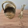 Vintage Brass Horse & Mini Brass Coal Scuttle Image 6