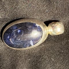 silver pendent with lapis stone