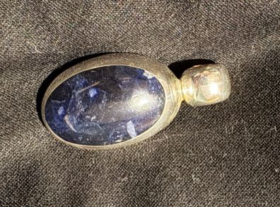 silver pendent with lapis stone