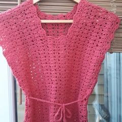 Coral Crochet Top