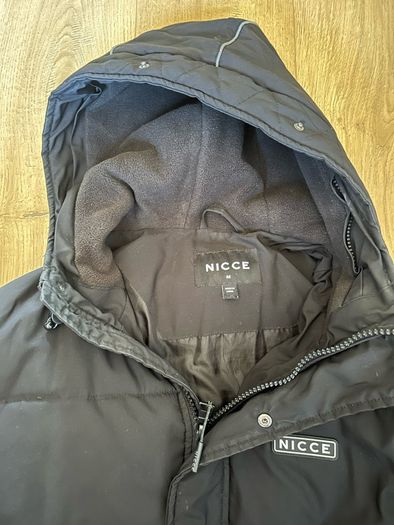 Nicce Black Hooded Puffer Jacket