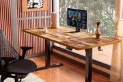 Electric Standing Desk Height Adjustable 120 x 60cm, Sit Stand Desk with 4 Memory Smart Pannel for Home Office with Splice Board