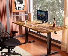Electric Standing Desk Height Adjustable 120 x 60cm, Sit Stand Desk with 4 Memory Smart Pannel for Home Office with Splice Board