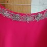 Boutique Spanish designer Sonia Pena coral pink cape drapes kimono sleeves dress beaded diamante neck S 10 occasion party wedding Image 5