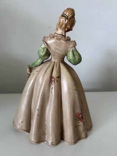 Antonio Borsato, Milan, Italy, figurine, lady with a flower