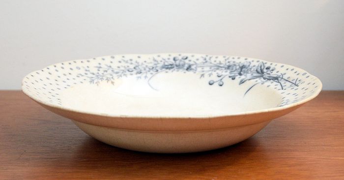 Antique Bowl late 19th Century 'Poppies'