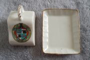 ORNAMENT - Crested China - Miniature Cheese Dish