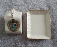 ORNAMENT - Crested China - Miniature Cheese Dish