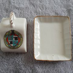 ORNAMENT - Crested China - Miniature Cheese Dish