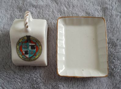 ORNAMENT - Crested China - Miniature Cheese Dish