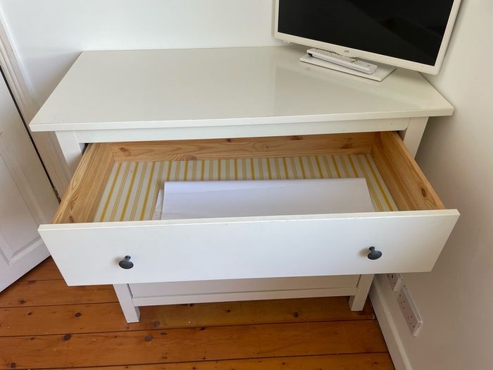 Large White 3-Drawer Chest of Drawers