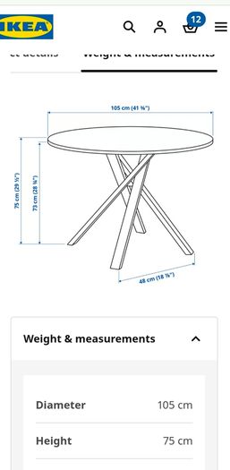 Dining table and chairs