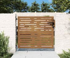 Garden Gate 85 x 75 cm Powder-coated steel Black Lockable