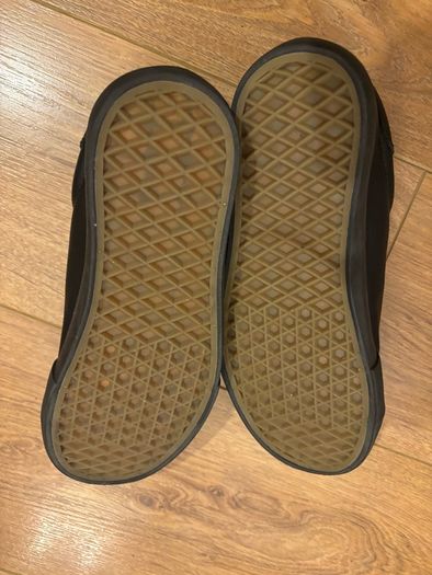 Black & Gold Faux Leather Trainers Size 5