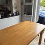 Oak Finish Solid Wood Dining set Table & Chairs Image 2