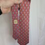Hermes Paris Silk Tie Red Blue Chain Print Made In France Luxury Designer Image 6
