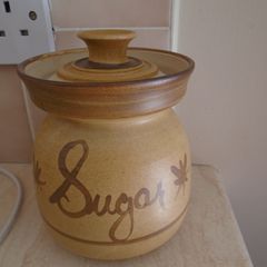 Moville Stoneware sugar storage.Sugar canister,Pottery