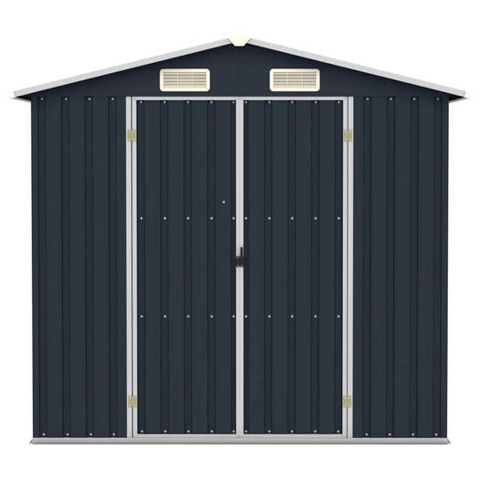 Garden Shed Anthracite 205x129x183 cm Galvanised Steel