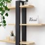 Floating Shelves for Wall Mounted Shelving Unit All Pine Wood 50CM 3 Tier Large Shelf for Bedroom Living Room Office Bathroom Home Decoration Storage Plant Photo Display Image 2