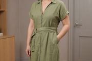 Zara midi linen dress