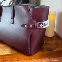 Zara Burgundy  Tote Bag
