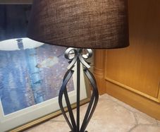 Wrought Iron Table Lamp with Shade