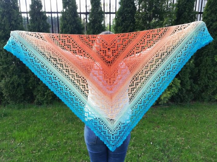 Handmade brand new large shawl 100% cotton