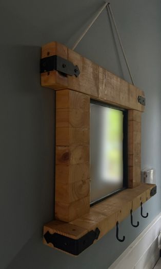 Very unique wall hung mirror