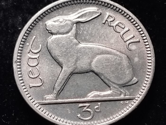 Ireland - 1968 - Weak Strike - 3 Pence - Hare - Km.12a - Unc - [792]