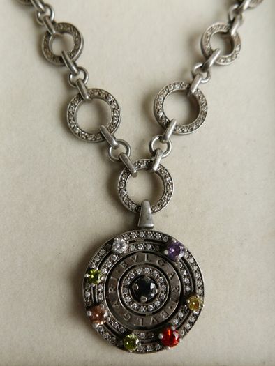Vintage heavy hallmarked 925 Sterling Silver BVLGARI Necklace length 20" - 49.9g