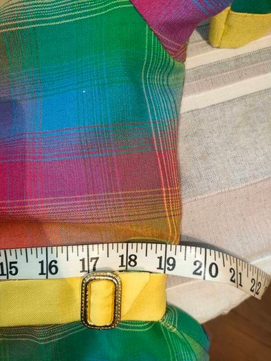 Vintage rainbow plaid blazer